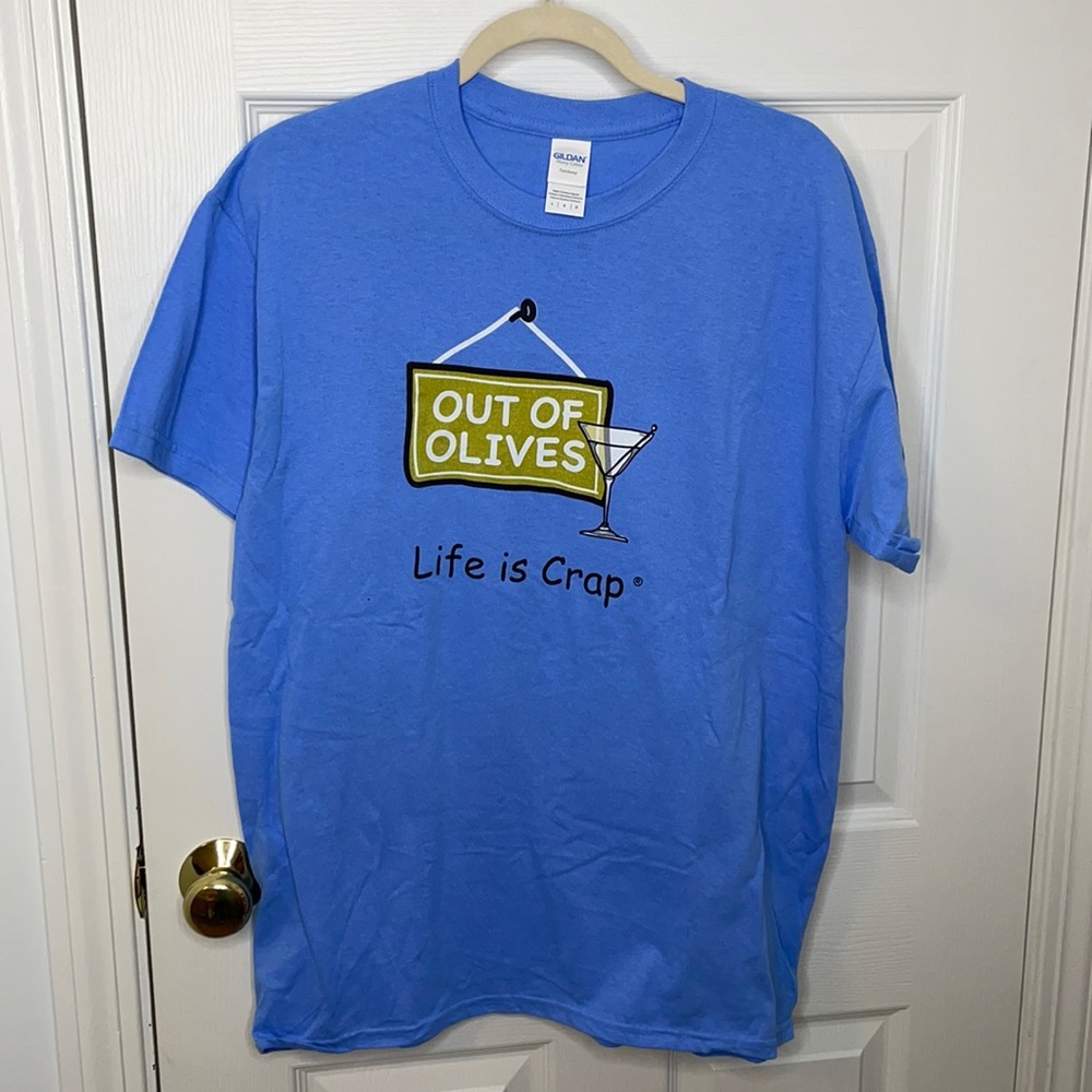 Large blue T-shirt